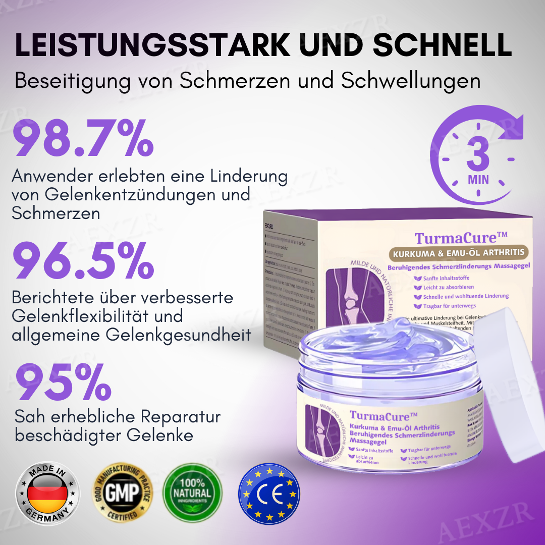 TurmaCure™ Kurkuma & Emu-Öl Arthritis Beruhigendes Schmerzlinderungs Massagegel