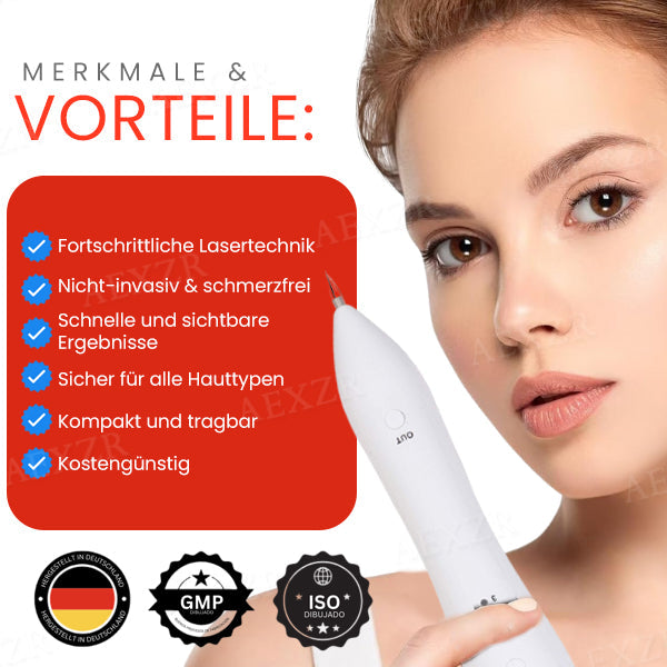 Hudfil™ 🔥 2025 Neuestes Modell🔥𝔾𝕖𝕟𝕚𝕖ß𝕖𝕟 𝕊𝕚𝕖 𝟟𝟘 % 🆁🅰🅱🅰🆃🆃 - Tragbarer Hautpflege-Laserstift