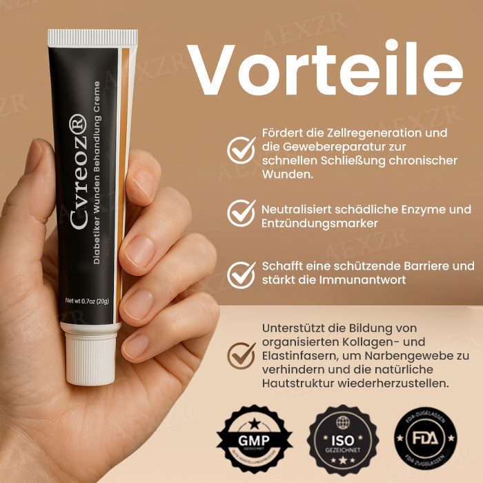 Cvreoz® Diabetiker Wunden Behandlung Creme