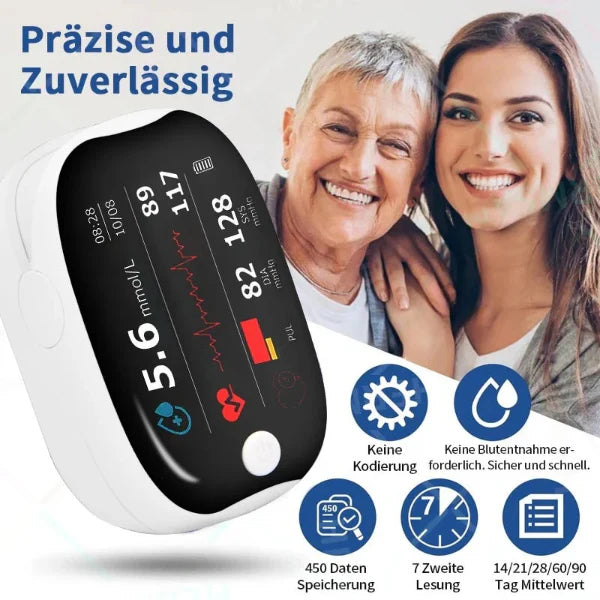 AEXZR™ 🎉NEUJAHRSVERKAUF🎉-𝕊𝕡𝕒𝕣𝕖𝕟 𝕊𝕚𝕖 𝕓𝕚𝕤 𝕫𝕦 𝟟𝟘 %- Nicht-invasive Laser-Blutzucker-Messgeräte