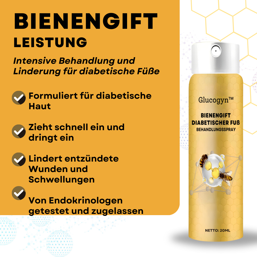 2024 HEISSER VERKAUF🔥Glucogyn™ Bienengift Diabetischer Fuß Behandlungsspray🔥