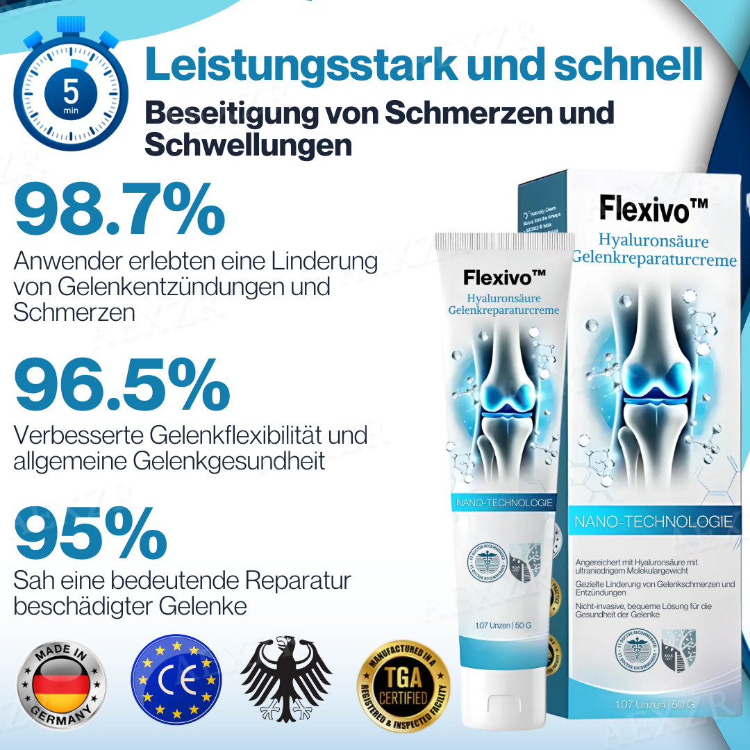 Flexivo™ Hyaluronsäure Gelenkreparaturcreme