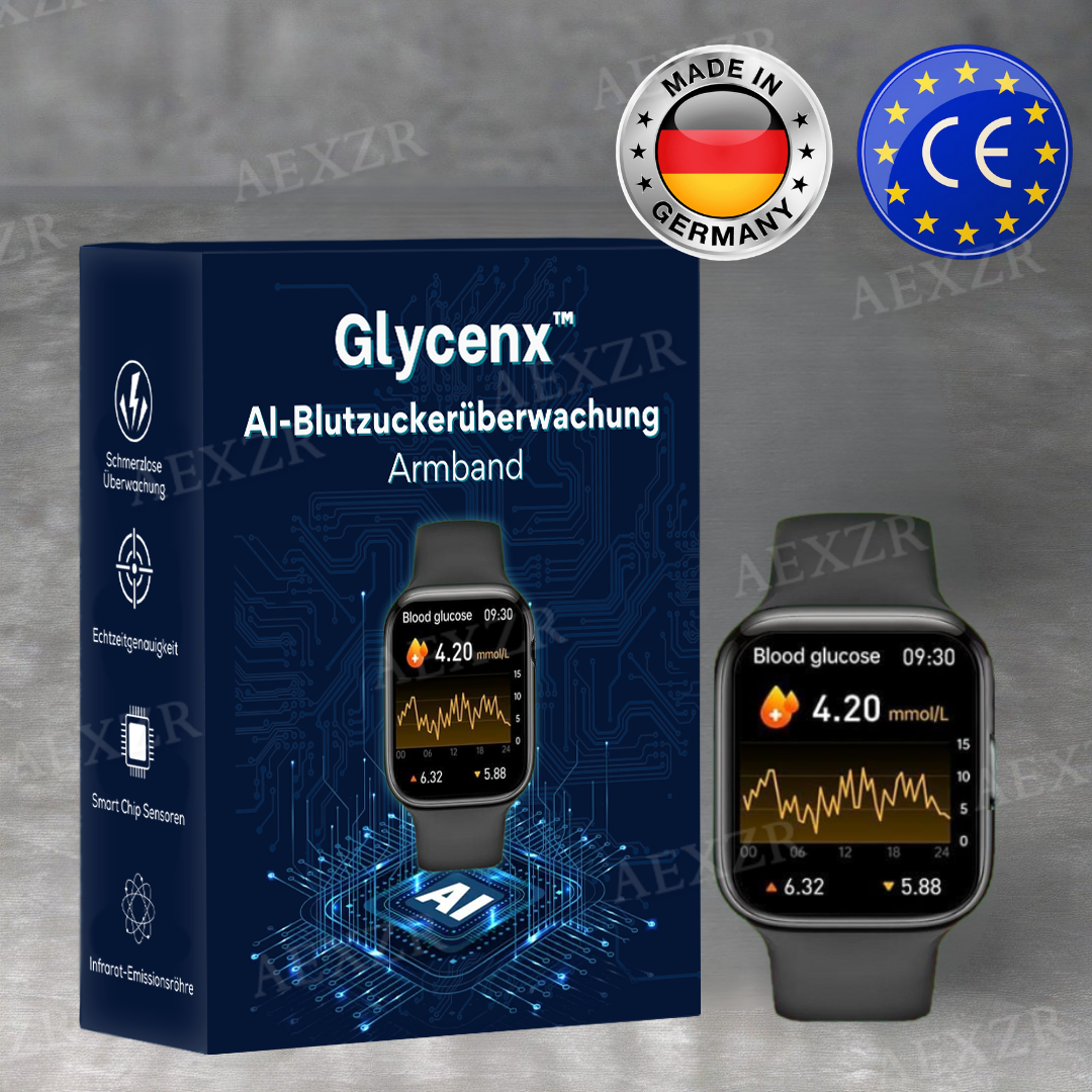 Glycenx™ ❤FROHES 2025❤ AI-Blutzuckerüberwachung Armband