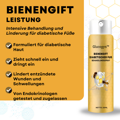 2024 HEISSER VERKAUF🔥Glucogyn™  Bienengift Diabetischer Fuß Behandlungsspray🔥