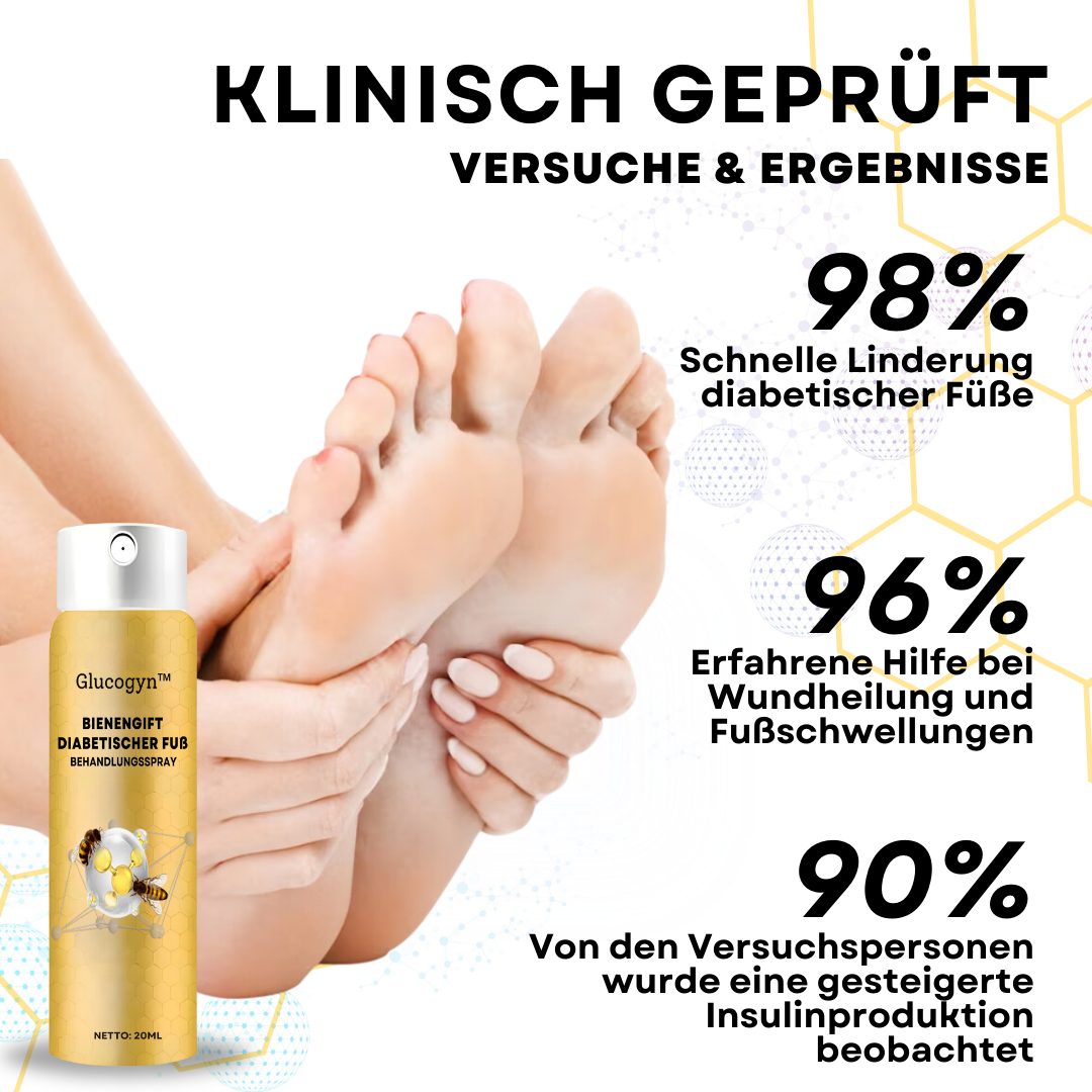 2024 HEISSER VERKAUF🔥Glucogyn™  Bienengift Diabetischer Fuß Behandlungsspray🔥