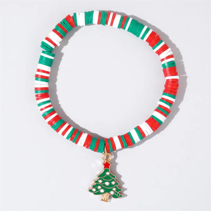 CZTICLE® Christmas polymer clay pendant bracelet party New Year holiday accessories